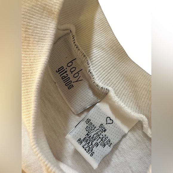 Vintage Baby Gitano White Puff Vinyl Panda Romper 18M One Piece 90's Retro Snap - Picture 3 of 5